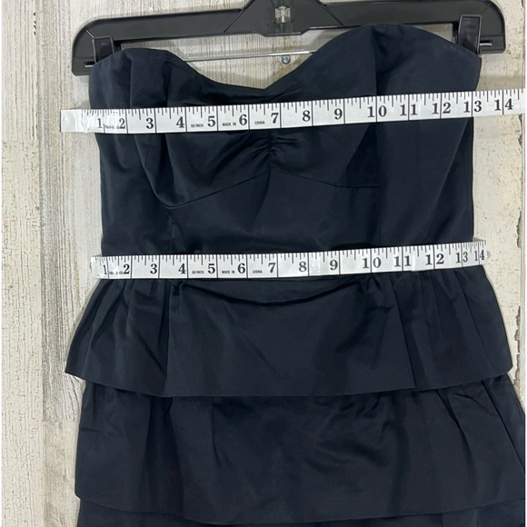 J.Crew Factory Cocktail Strapless Mini Little Black Party Dress Layer Size 0 - Picture 4 of 11